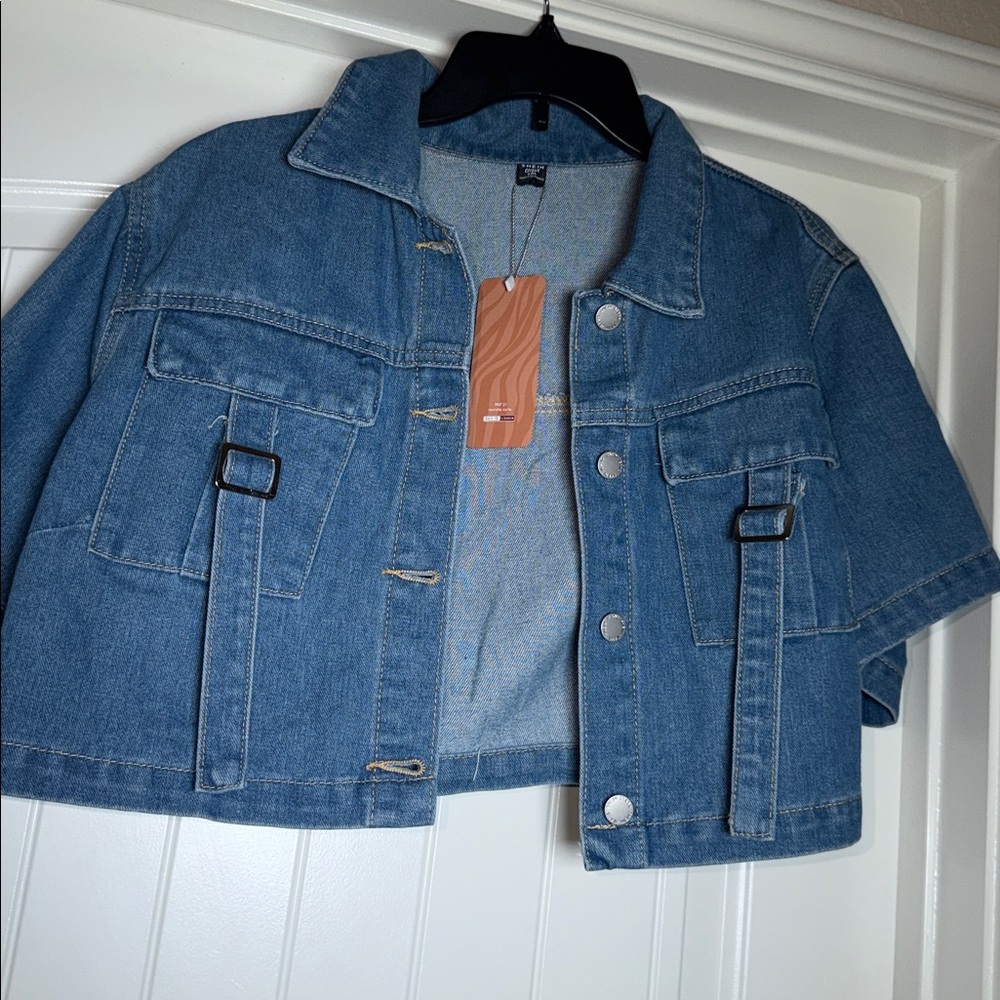 SHEIN Light Blue Denim Jacket